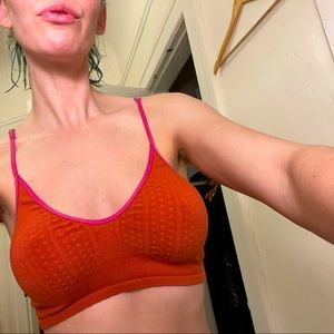 SALE 🧡Anthropologie Bra - Pink & Burnt Orange 💘 M/L (Bralette Style)